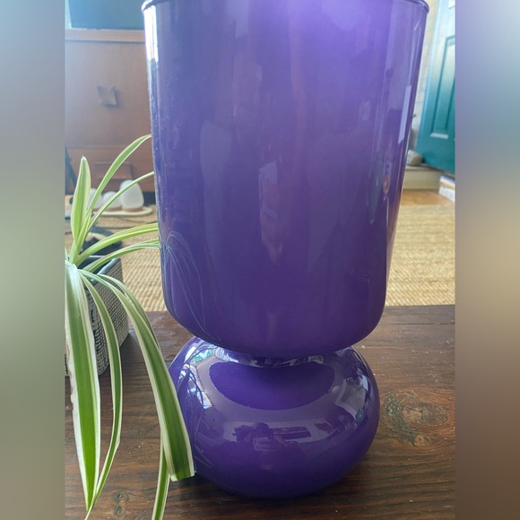 IKEA Other - Vintage purple Lyla ikea table lamp glass space age Scandinavian 12”